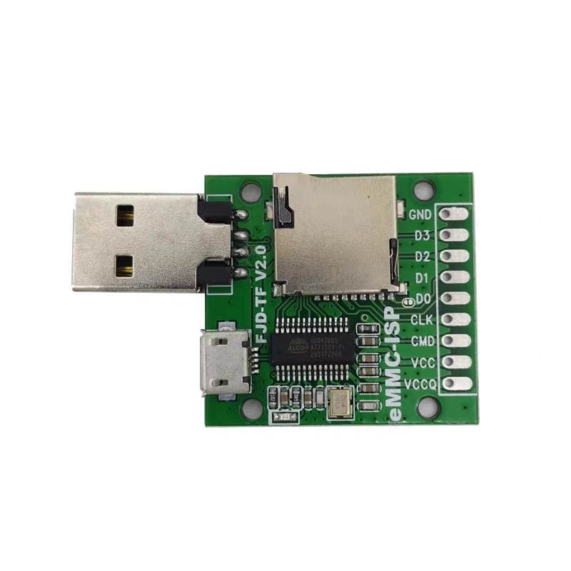 USB High Speed 2.0 AU6438BS Card Reader Flycable 3+1 with Mini Micro Interface Memory Card Computer