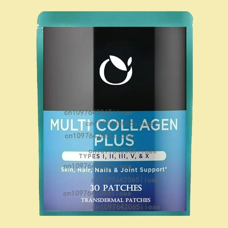 

Collagen Peptides Transdermal Patches Types I, II, II, V & X, Supports Healthy Skin and Nails and Joints 30 Patches