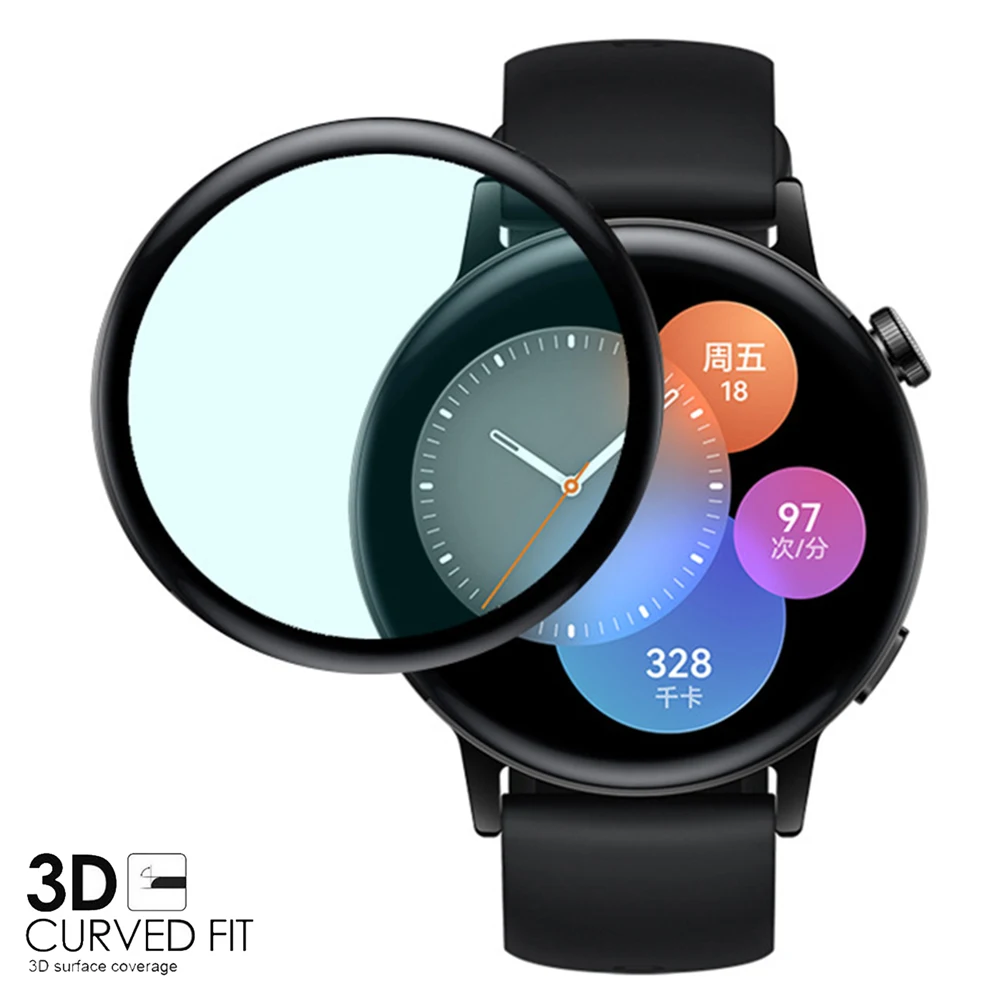 Huawei Watch GT3 용 시계 필름, 3D 복합 보호 필름, 부드러운 투명 보호 스크린 보호대, 유리 아님, 42mm, 1 개, 3 개, 5 개