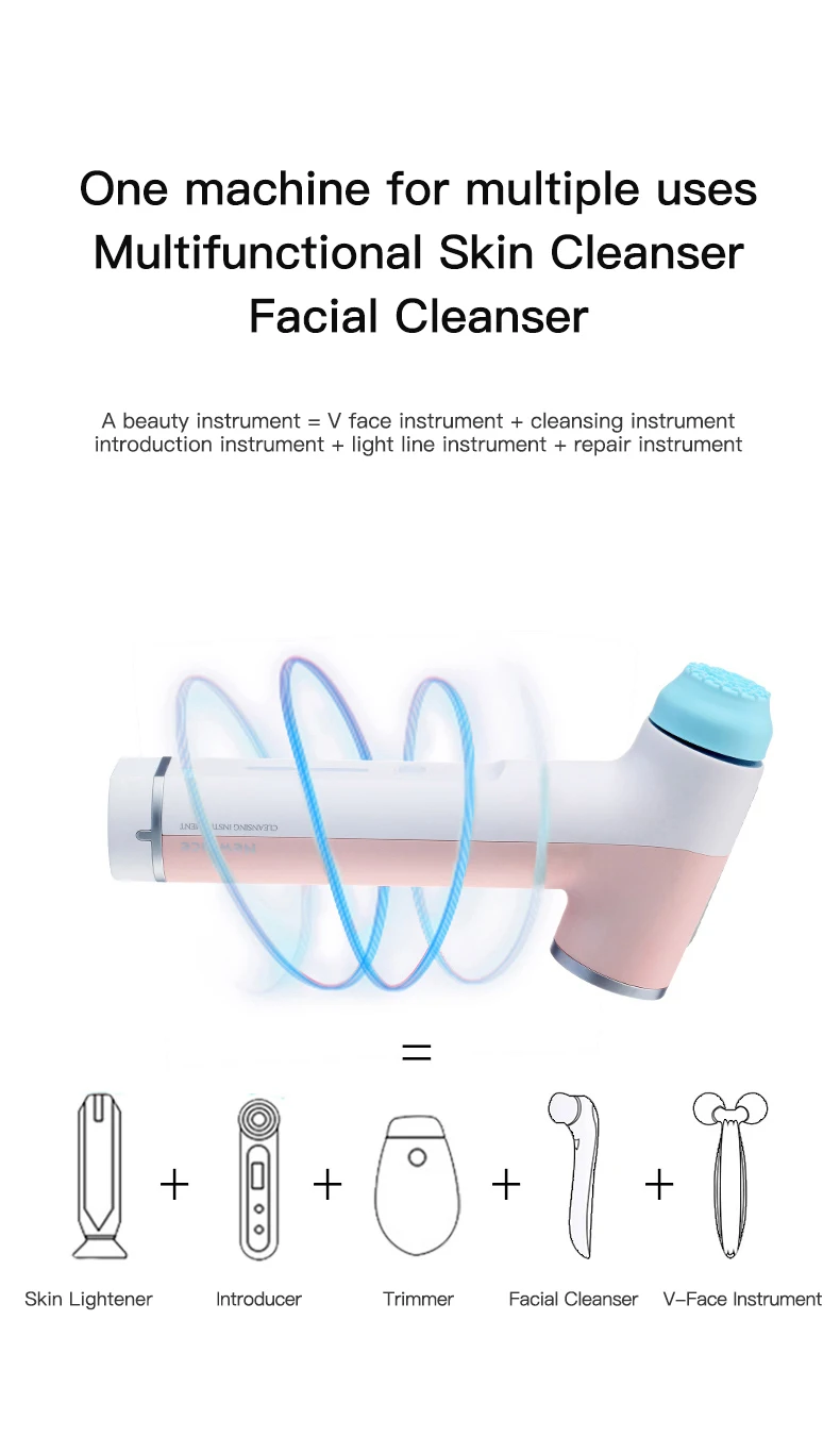 NewFace Portable Cuidado De La Cara Piel Facial Cleanser Blackhead Remover Massage Brush Exfoliating Beauty Skin Scrubber Device