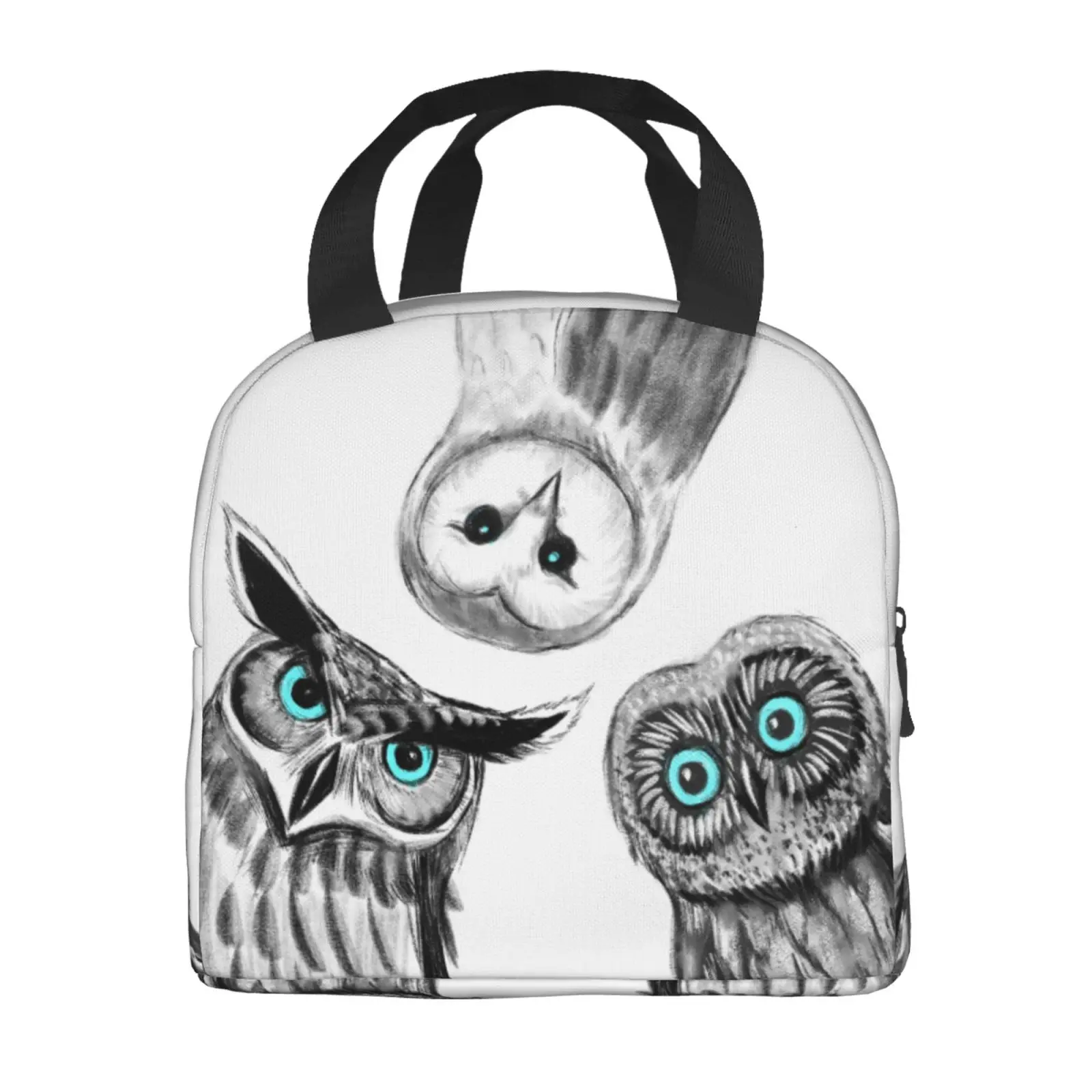 

Cute Owl Insulated Lunch Bag for School Office Nursing Portable Thermal Cooler Lunch Box Women Men