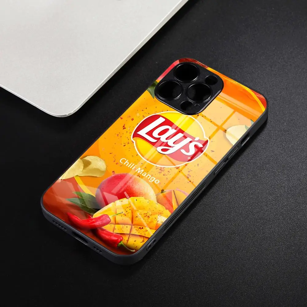 Snack Food Potato L-Lay'S Phone Case For IPhone 16 15 Pro 11 Max 12 14 13 X XR XS Luxury Magsafe Wireless Charging Cover