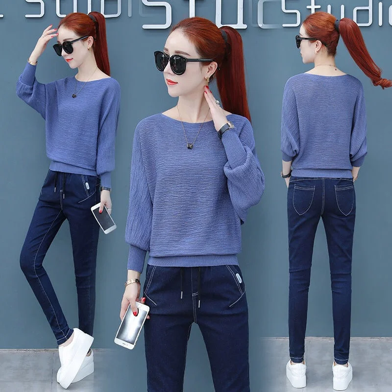 

DaLiang женский вязаный свитер без шариков в Корейском стиле Long Sve круглый Ne стандартный крой осенний сезон модный женский топ