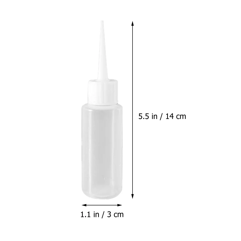 8 Pcs Dispensing Bottle Squeeze Bottles Plastic 50ml Pointed Mouth Container Refillable Empty Beauty Seam