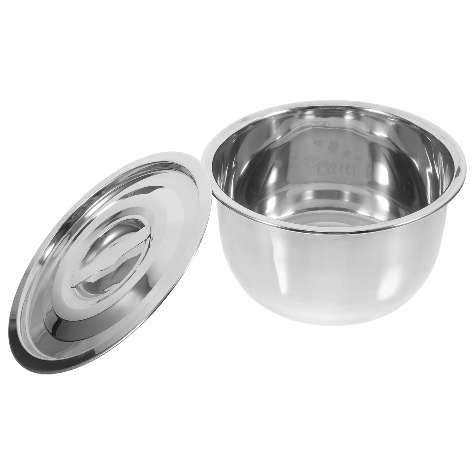 

20Cm Stainless Steel Mixing Bowl 301 Leakproof Lid Heat Resistant Soup Salad Storage Container Dishwasher Safe Kitchen
