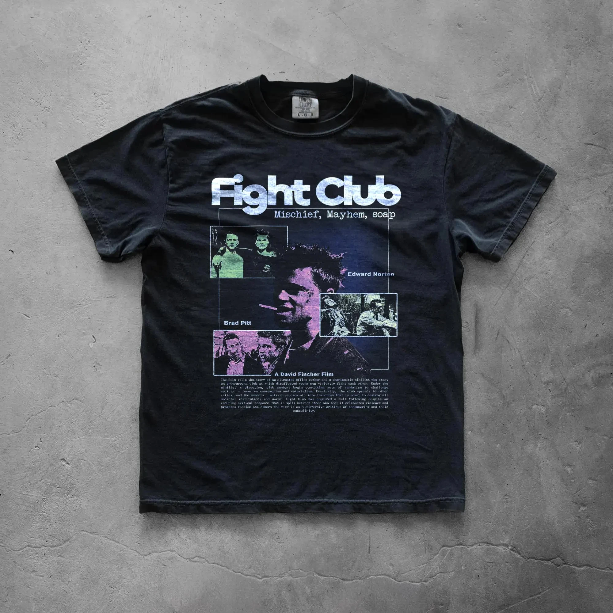 Summer Women's Fight Club  Print T-shirt Unisex Cotton and Breathable Short Sleeve Streetwear Oversized Loose Casual