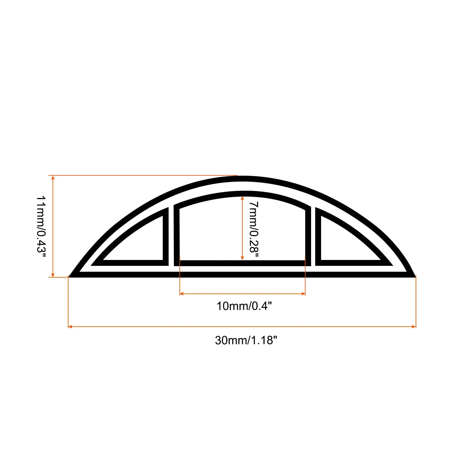 3Meter Floor Cord Cover Self-Adhesive Power Cable Protector Cable Raceway Hider Extension Electric Wire Duct Slot Wire Organizer