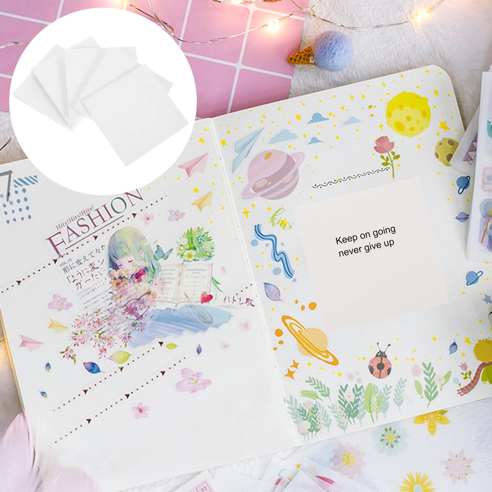

Notebook Notepads Self-adhesive Paper Notes Portable Sticky Refills Small Notebooks Memo Tear off