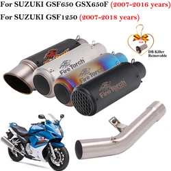 For SUZUKI GSF650 GSF1250 GSX650F GSF 650 1250 GSX 650F 2007 - 2018 Motorcycle Exhaust System Muffler DB Killer Escape Moto Pipe
