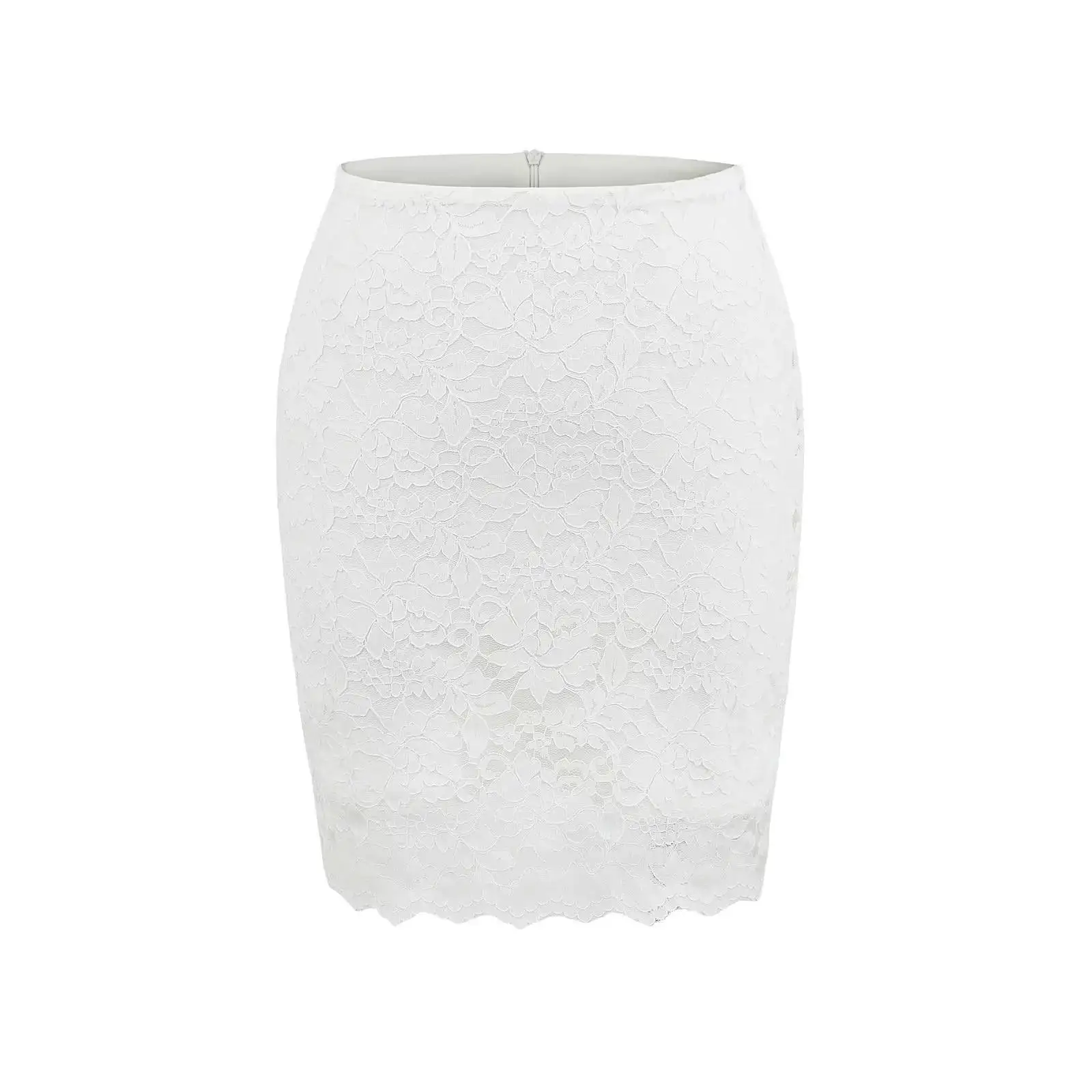 Zomer hoge taille kanten rokken dames slanke rits 4 kleuren minirok outfit elegant