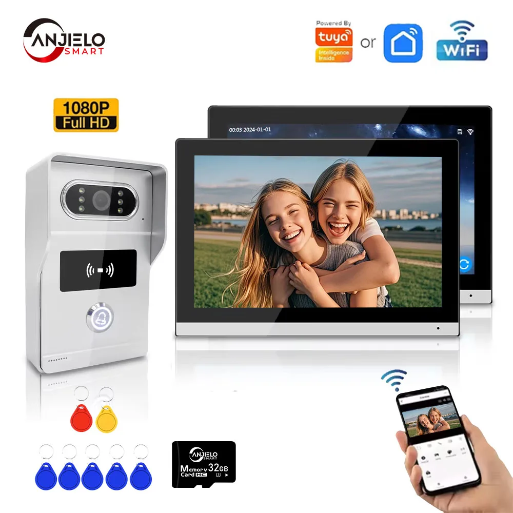 systeme-d'interphone-video-anjielo-avec-ecran-tactile-de-10-pouces-application-tuya-2mp-wifi-poe-sonnette-controle-d'acces-rfid-pour-la-securite-de-la-maison-et-de-la-villa