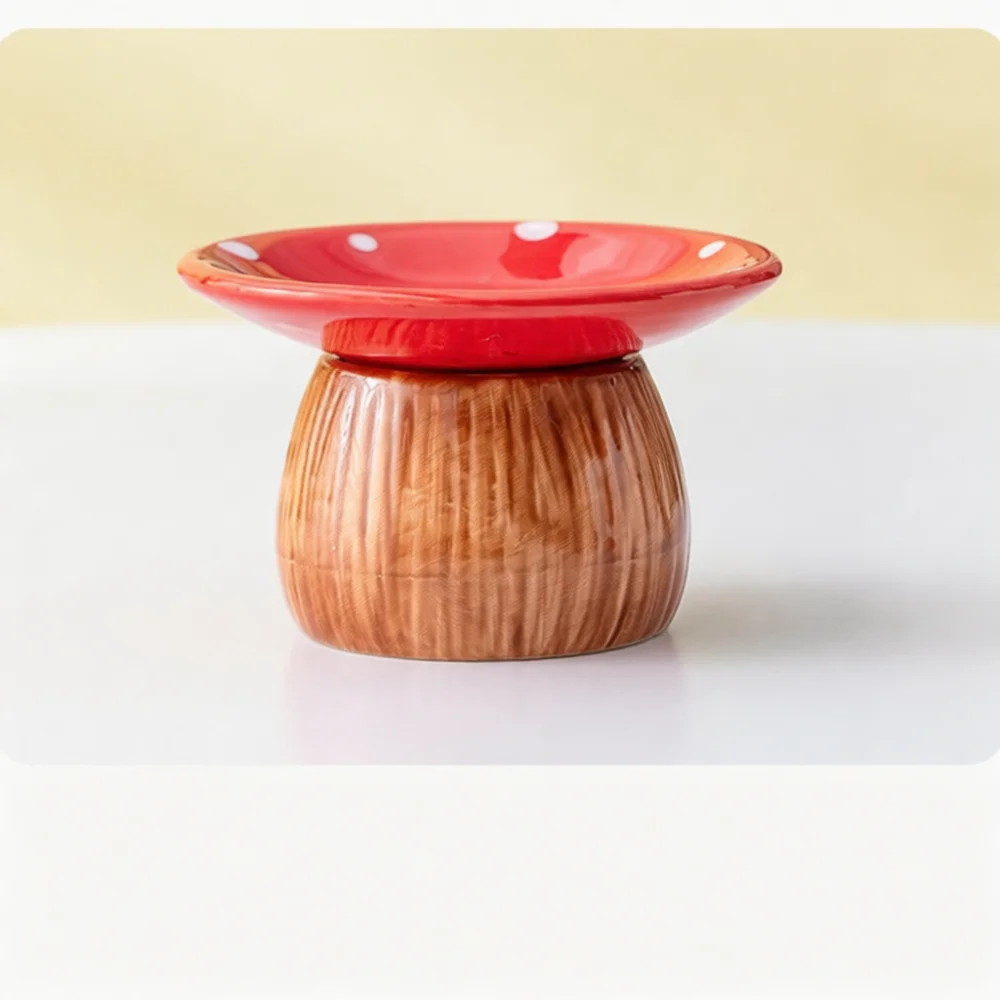 Ceramic Mushroom Jewelry Organizer Holder Cute Trinket Dish Decorative Storage Box For Rings Earrings Desktop Ornament