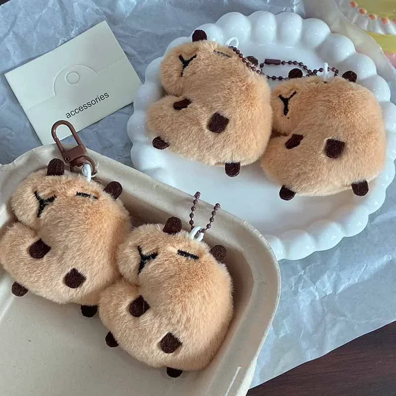 

Креативная плюшевая кукла Капибара, звезда, писк, игрушка, мягкая игрушка, брелок для ключей с животными, сумка, подвеска, рюкзак, автомобильный аксессуар