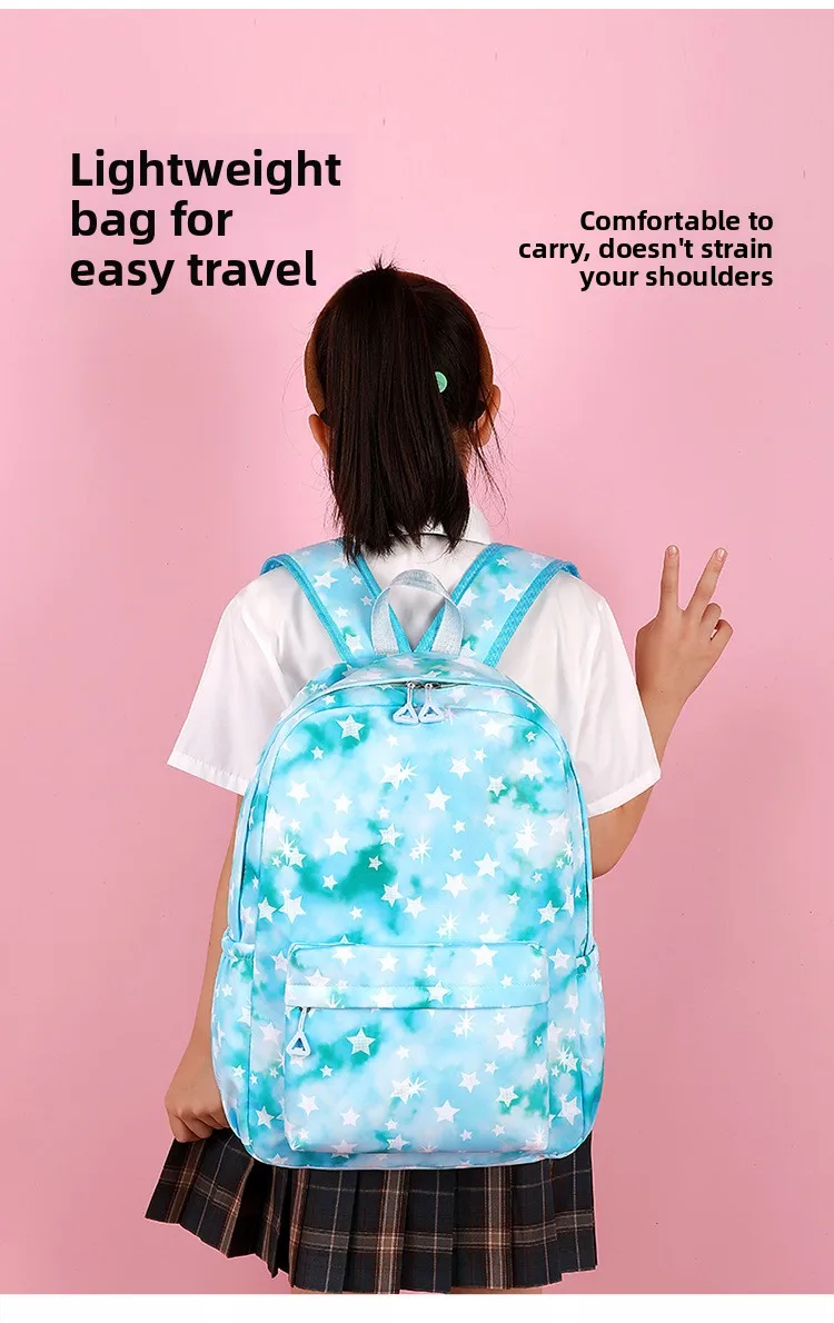 Kochou Shinobu Print School Backpack Set with Lunch Bag Pencil Case for Girls Kids Student Bookbag