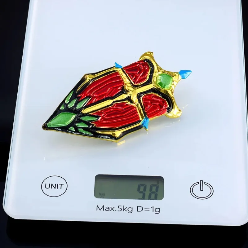 11 cm/4,33 in Warcraft Film Peripherie Waffe Halberd Barriere Schild Metall Handwerk Dekoration Modell Ornament Sammlung Desktop