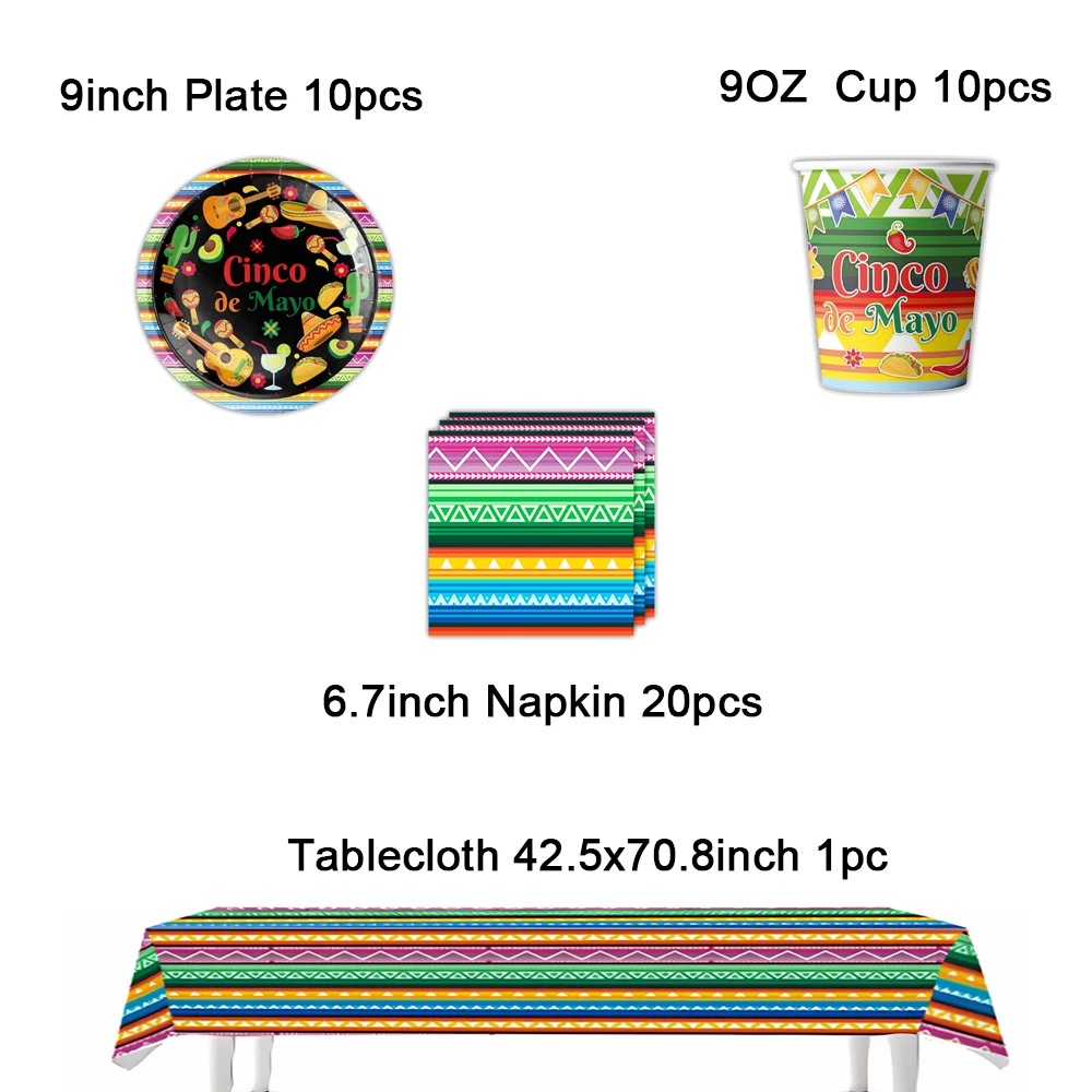 Mexican Day of the Dead Theme Children\'s Party Disposable Tableware paper plates, cups, tablecloths Background Decor Supplies