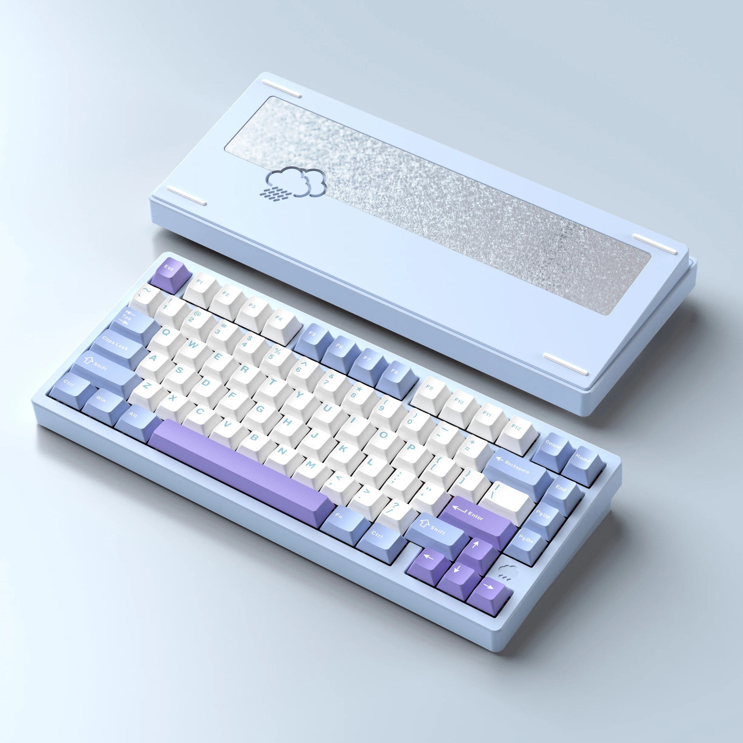 WOBKEY　Rainy75　Pro　ブルー Amazon.com: KEEBMONKEY WOBKEY Rainy 75 CNC Aluminum HMX/JWK/Cocoa