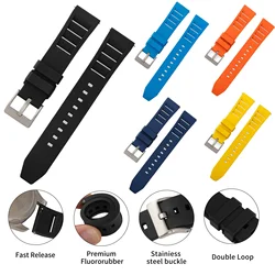 New Design FKM Rubber Strap 20mm 22mm Watch Band Sport Watch Quick Replacement Diving Waterproof Watch Bracelet Belt