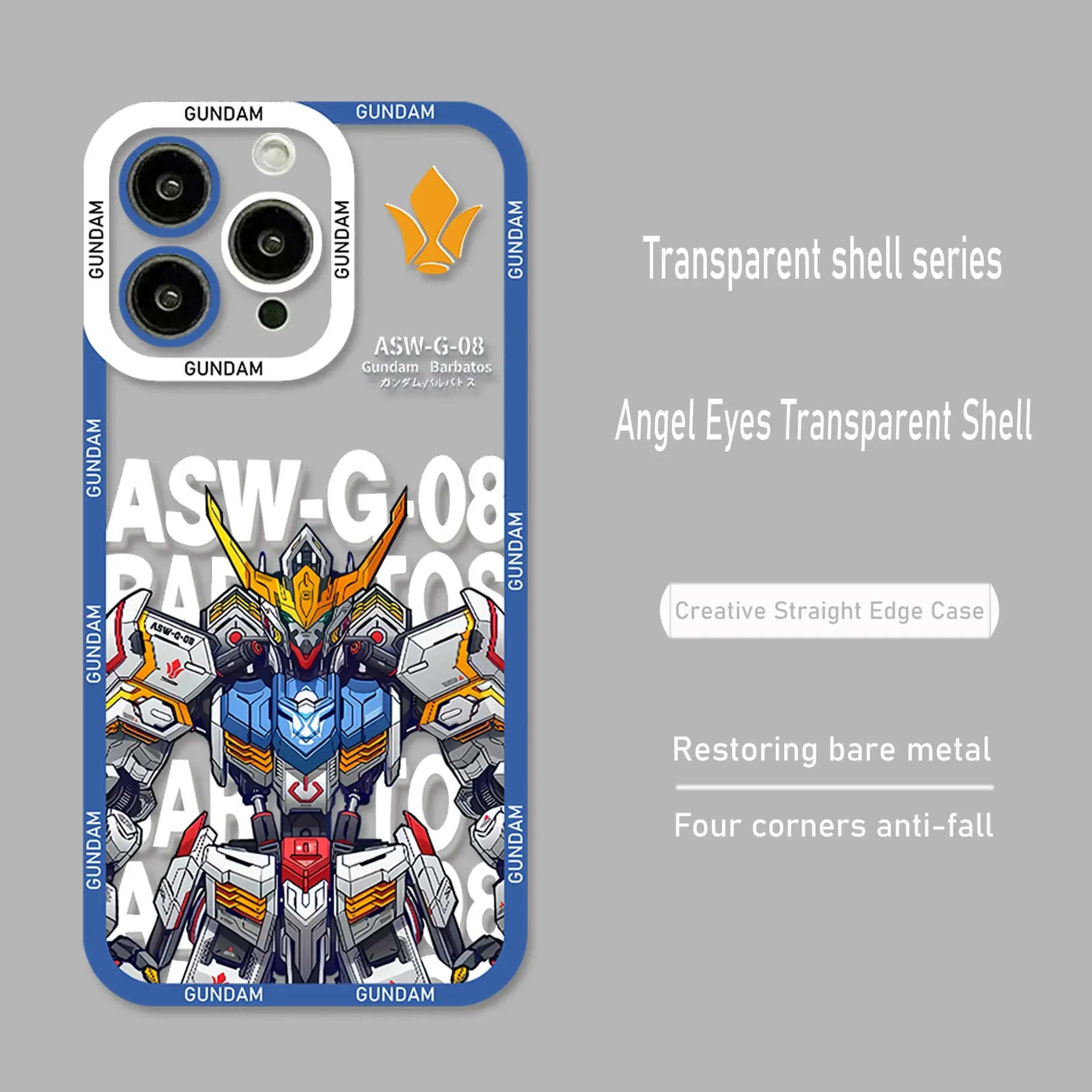 Phone Case For iPhone 15 14 13 12 11 Mini Pro Max X XR XSMax 6S 6 7 8 Plus SE20 Transparent G-GUNDAMS Cover