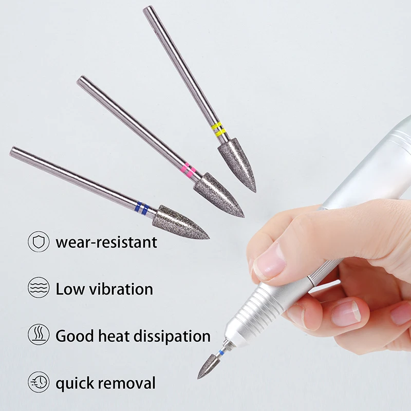 1 قطعة مخروط مسمار لقمة ثقب آلة باديكير القدم بشرة أدوات نظيفة ملف الأظافر رأس مطحنة هلام إزالة طلاء الأظافر مسمار أدوات الرسم #3