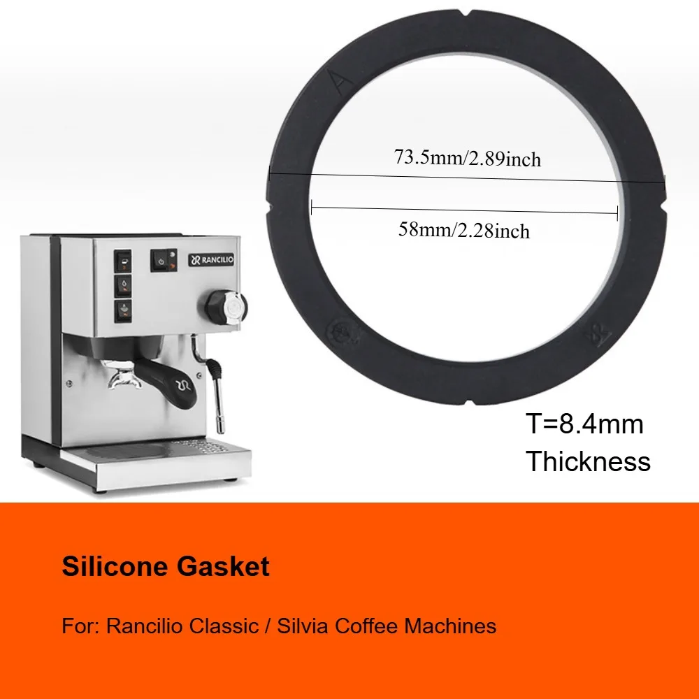 Coffee Machine Group Head Silicone Gasket For Rancilio Classic / Silvia Coffee Machines OD 73.5mm ID: 58mm Thickness: 8.4mm