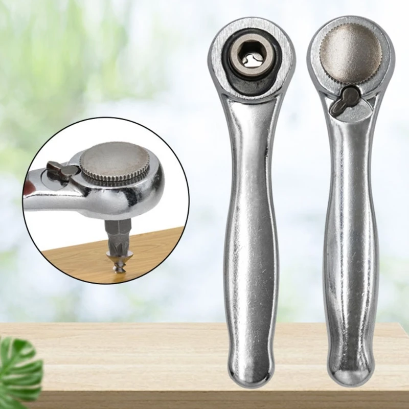 

Mini Ratchet Wrench 72 Teeth Quick Socket Batch Head Ratchet Wrench Rod 40JE