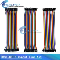 Câble de raccordement Dupont 40 broches Mâle-Mâle, Femelle-Femelle, Mâle-Femelle 10cm, 15cm, 20cm, 30cm, 40cm pour Arduino DIY KIT 4