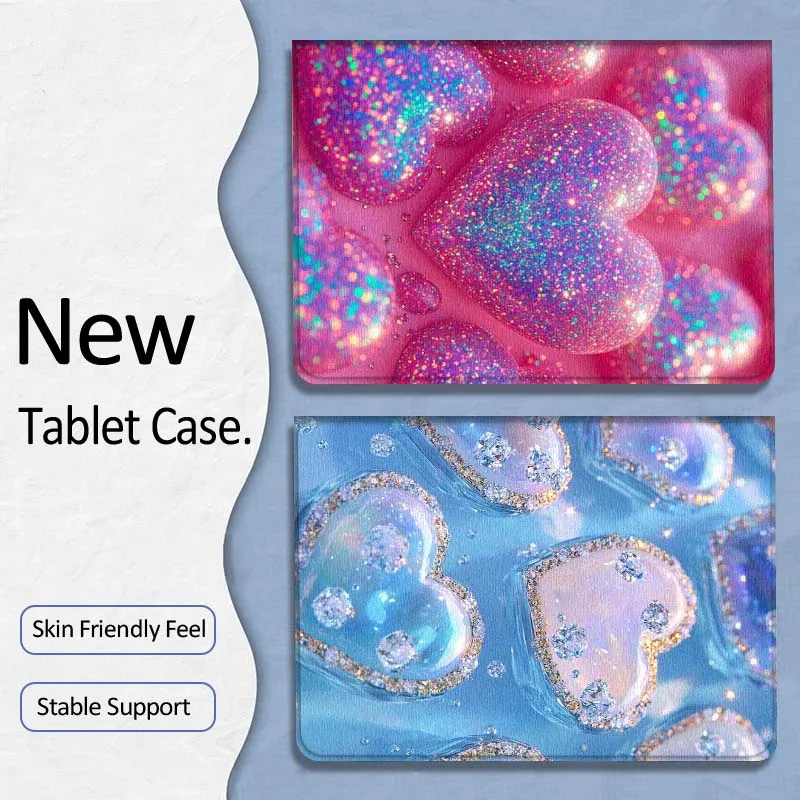 

Love Heart Sparkling Gift For Samsung Galaxy Tab A7 A A8 A9 A11 S6 S11 10.1 10.4 10.5 Inch Lite PLus Soft Tablet Case