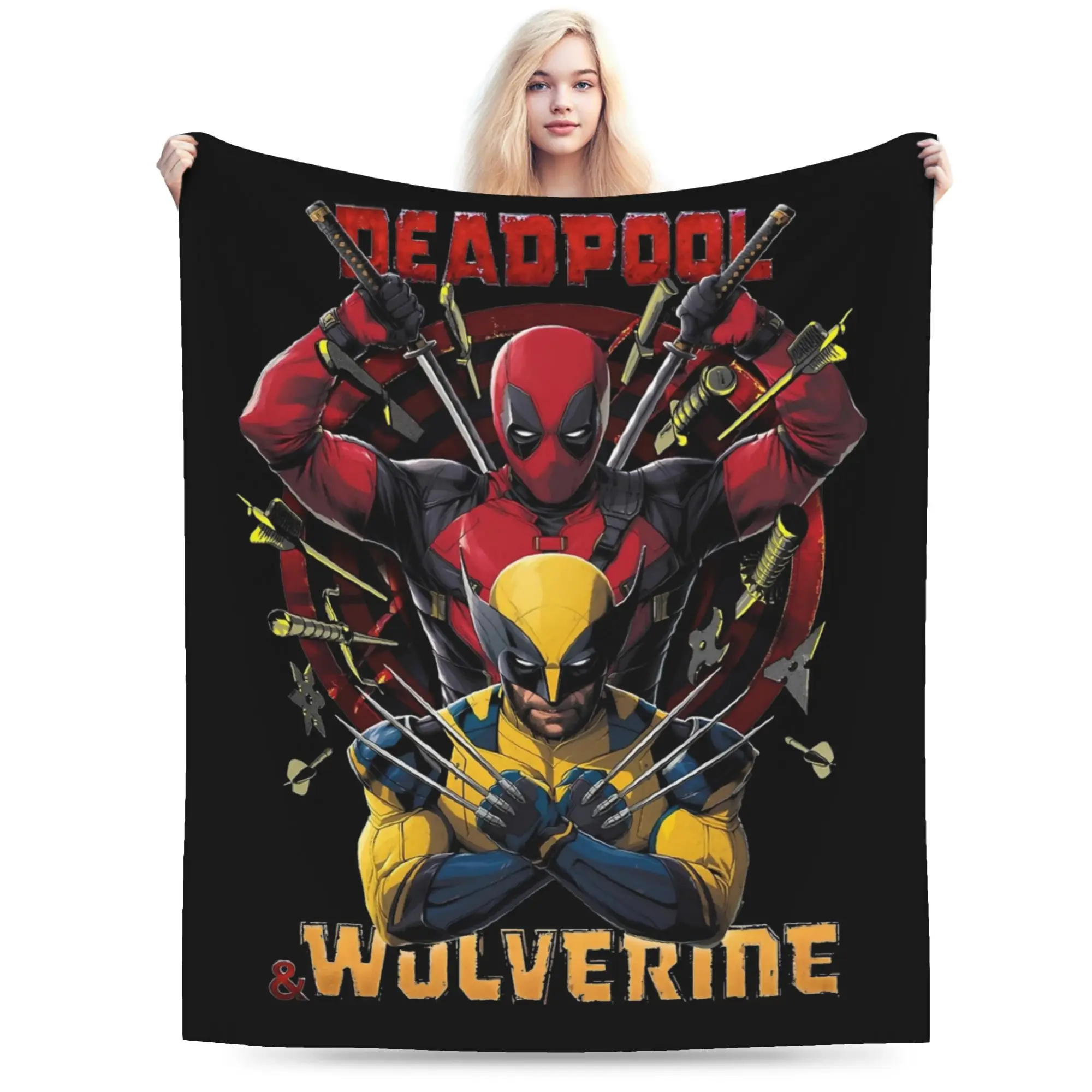 

Одеяло Дэдпула, флисовое весенне-осеннее дышащее легкое тонкое одеяло для домашнего автомобиля, ковер