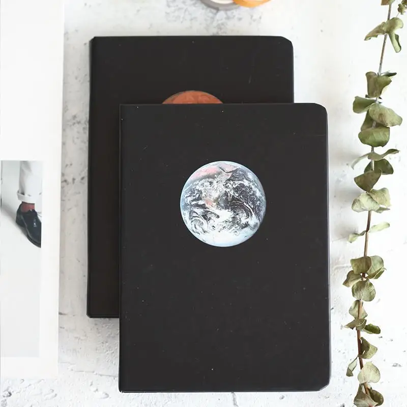 Planet series graffiti black card hardcover black inner page notebook diary DIY handbook album