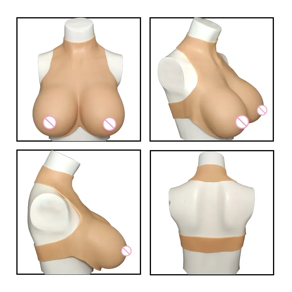 Huge Fake Boobs Tits Realistic Silicone Breast Shapewear Bodysuit for Cosplay Sissy Transgender Drag Queen Trans Shemale