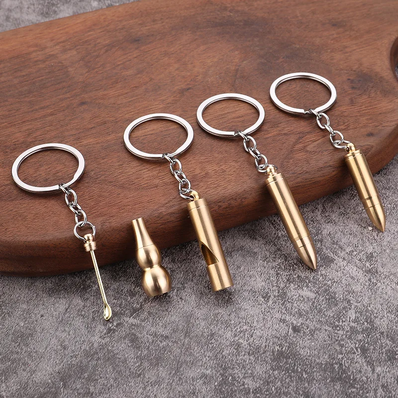 Creative Gourd bullet ear spoon Keychain backpack purse Decorative pendant ring stand Birthday party daily gift