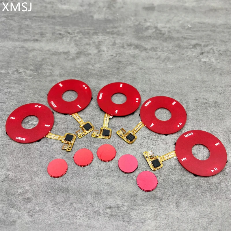 5pcs/lot red clickwheel click wheel and red central button key for iPod 6th 7th classic 80gb 120gb 160gb U2 special edition