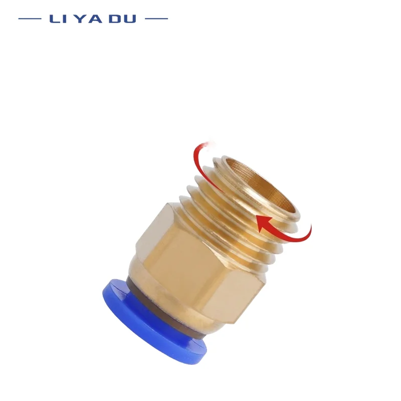 Air Pipe High quality  M12X1.75 M10 M12 M16 M20 Metric Male Thread Pneumatic Connector  PC10 12 mm tubes Air hose quick release