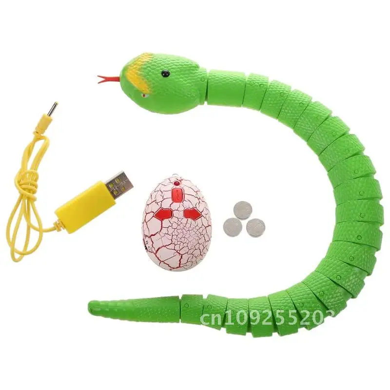 Control Remote RC Snake And Egg Rattlesnake Animal Toys Gift Mischief Funny Terrifying Trick Novelty for Children