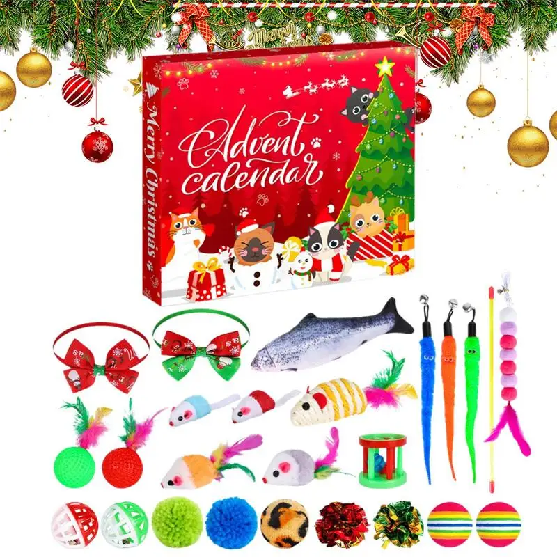 2024 Cat Advent Calendar Christmas Advent Cat Toy Countdown Calendar 24-day Countdown Calendar With Cat Interactive Toy For