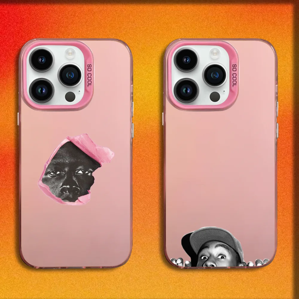 

Singer T-TYLER THE CREATOR Phone Case For iPhone 16,15,14,13,12,11,Mini,Pro,E,MAX Pink Candy Matte Shockproof Cover