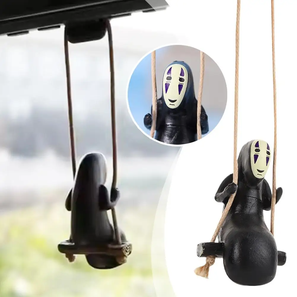 Gesichtsloser männlicher Autoanhänger, lustige Anime-Auto-Ornamente, Auto-Rückspiegelanhänger, Freund-Geburtstagsgeschenk, Heim- und Taschen-Deko-Ornament