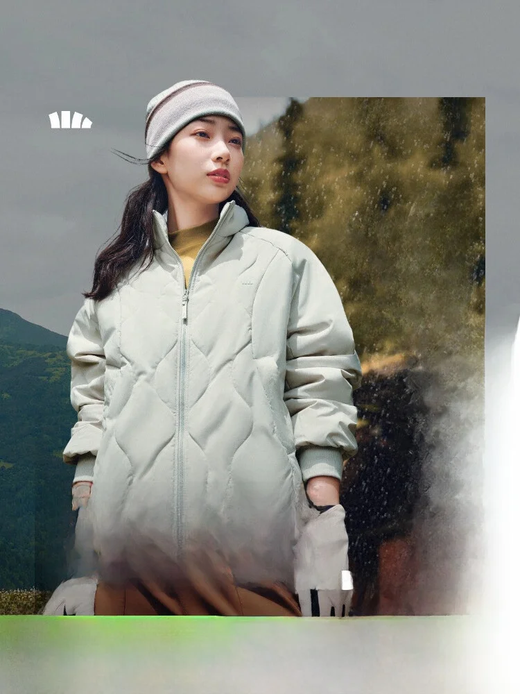 

Легкий стеганый жилет Banana Le с хлопковым наполнителем, ромбовидным узором, теплый, как пуховик, уличный стиль, свободный крой, длинный рукав Z...