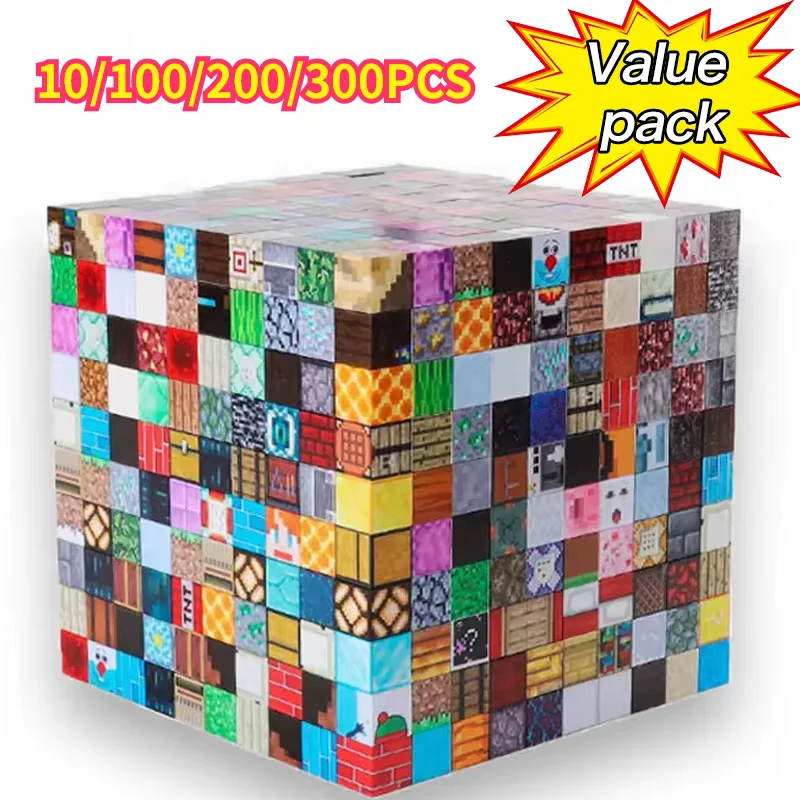 10/100/200/300PCS Multiple Scenes Magnetic Building Blocks OPEN-ENDED TOYS Build 3D Mag-world for Boys and Girls Christmas Gift