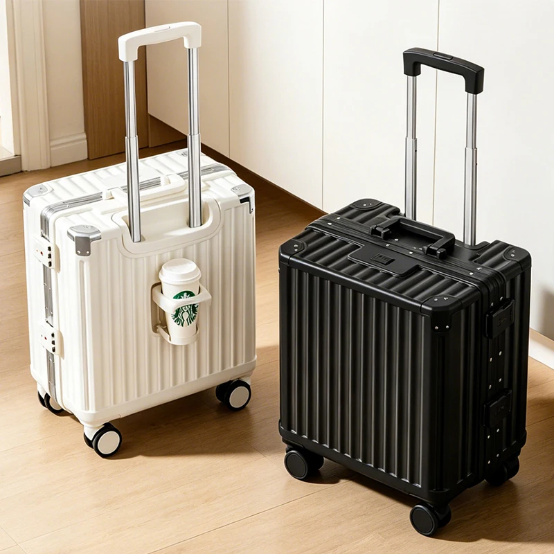 

18/20 inch Aluminum Frame Travel Luggage Rotating Wheels Mini Suitcase Trip Cabin Zipper with Charging Port Boarding Case
