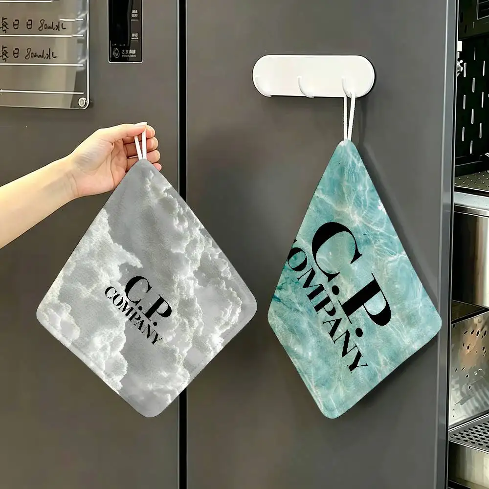 Fashion Brand C-CP C-Company Soft Polyester Cotton Towel, Hanging Kitchen Style Hand Wiping Cloth for Restaurant Home