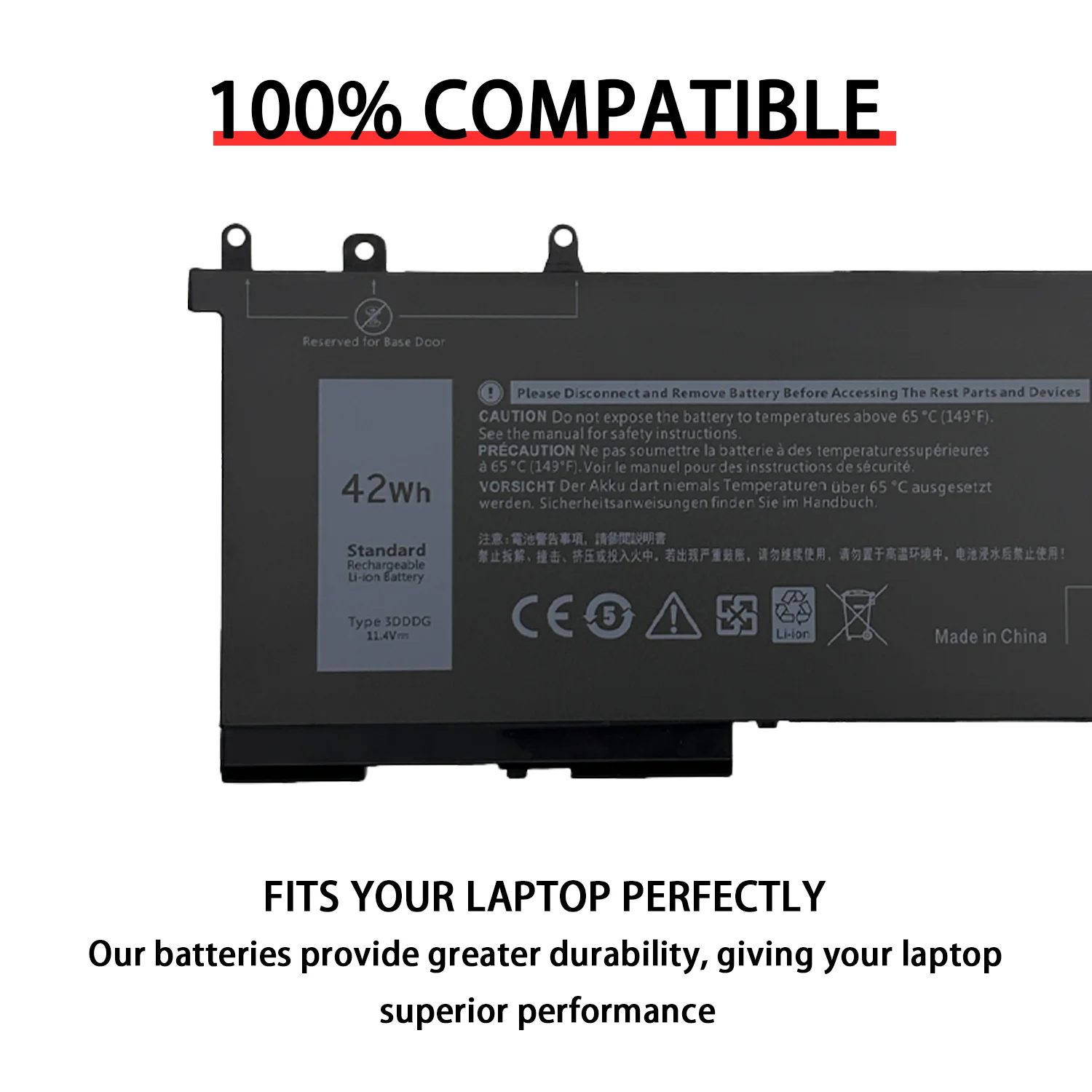 NEW 3DDDG Battery for Dell Latitude E5280 E5488 E5490 5280  5488 5490 55580 5590 Precision 3520 3530