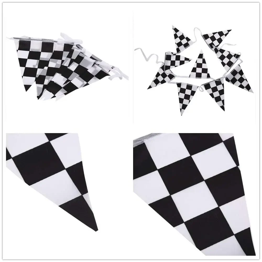 Black White Racing Car Party Deco Servies Chess Disposable tableware Set Checkered Flag Party Supplies Baby Shower Deco for Kids