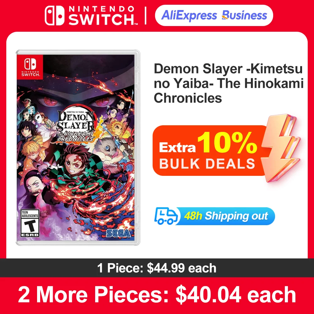 Demon Slayer Kimetsu no Yaiba The Hinokami Chronicles Nintendo Switch Game Deals 100% Original Physical Game Card for Switch