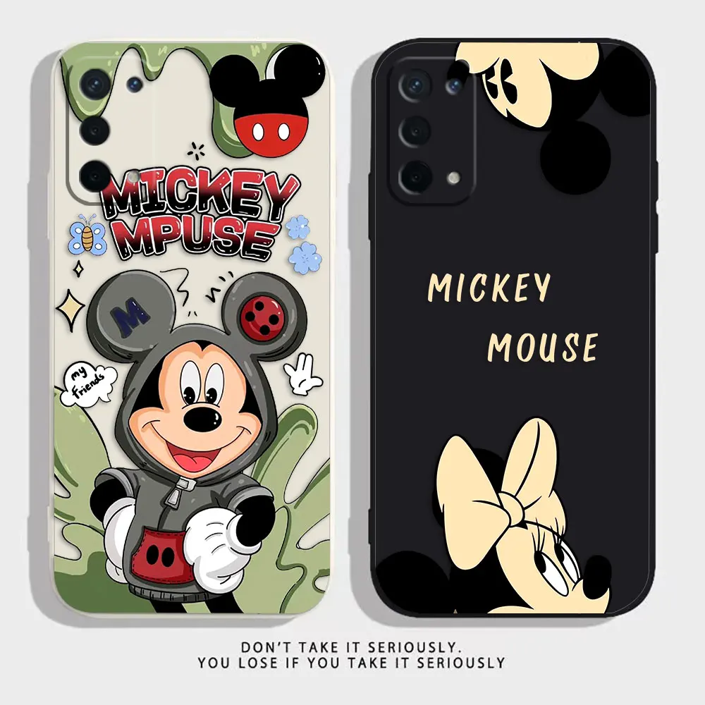 Funny M-Mickey Mouse Phone Case For OPPO A52 A54 A55 A57 A78 A72 A73 A74 A91 A93 A92S A94 A95 A96 A15 4G 5G Case Funda Shell