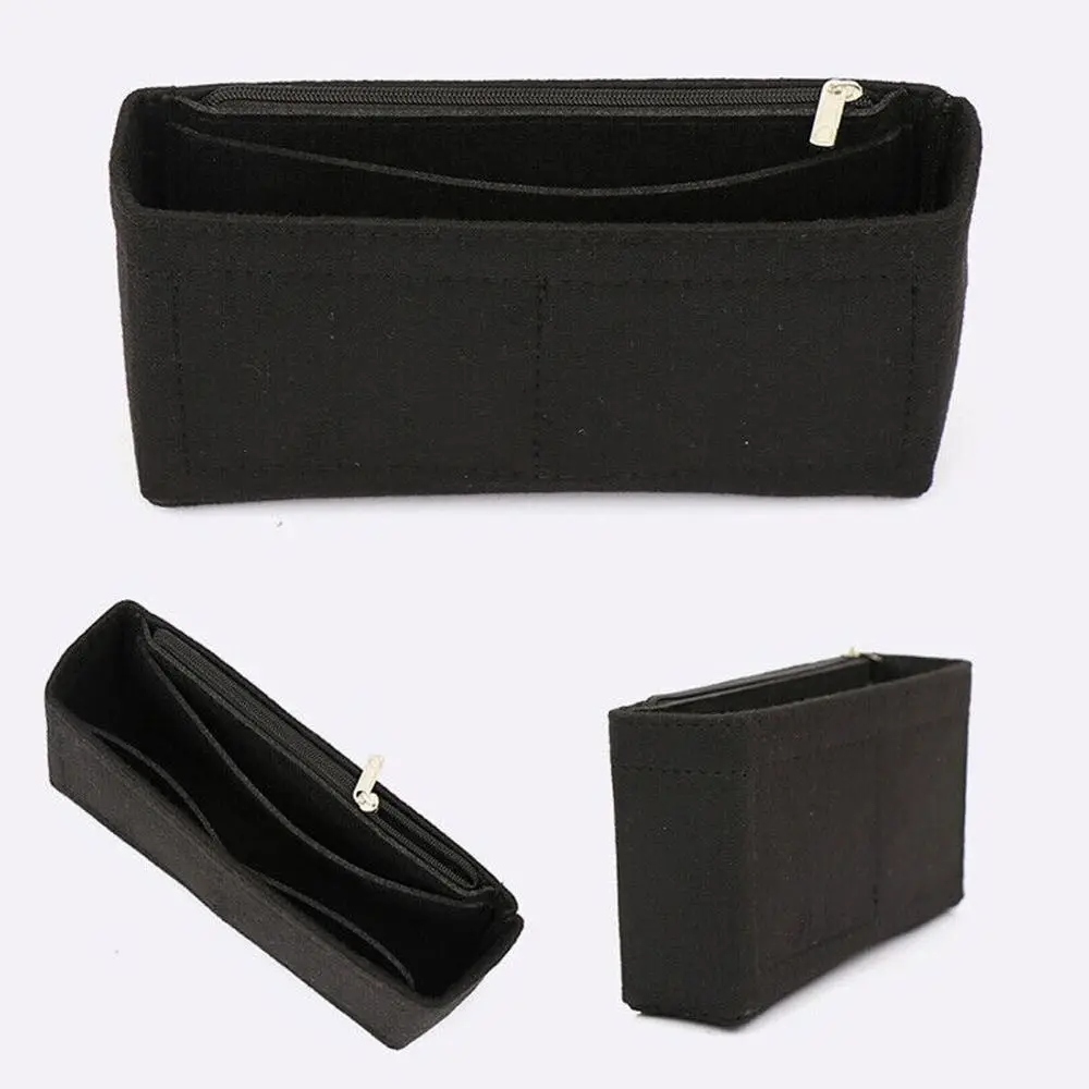 Tragbare weiche Filz einsatz Tasche Handtasche Einsatz Tasche Damen Reisetasche Einsatz Liner Marke Geldbörse Organizer Beutel Make-up Organisatoren – Detail 7