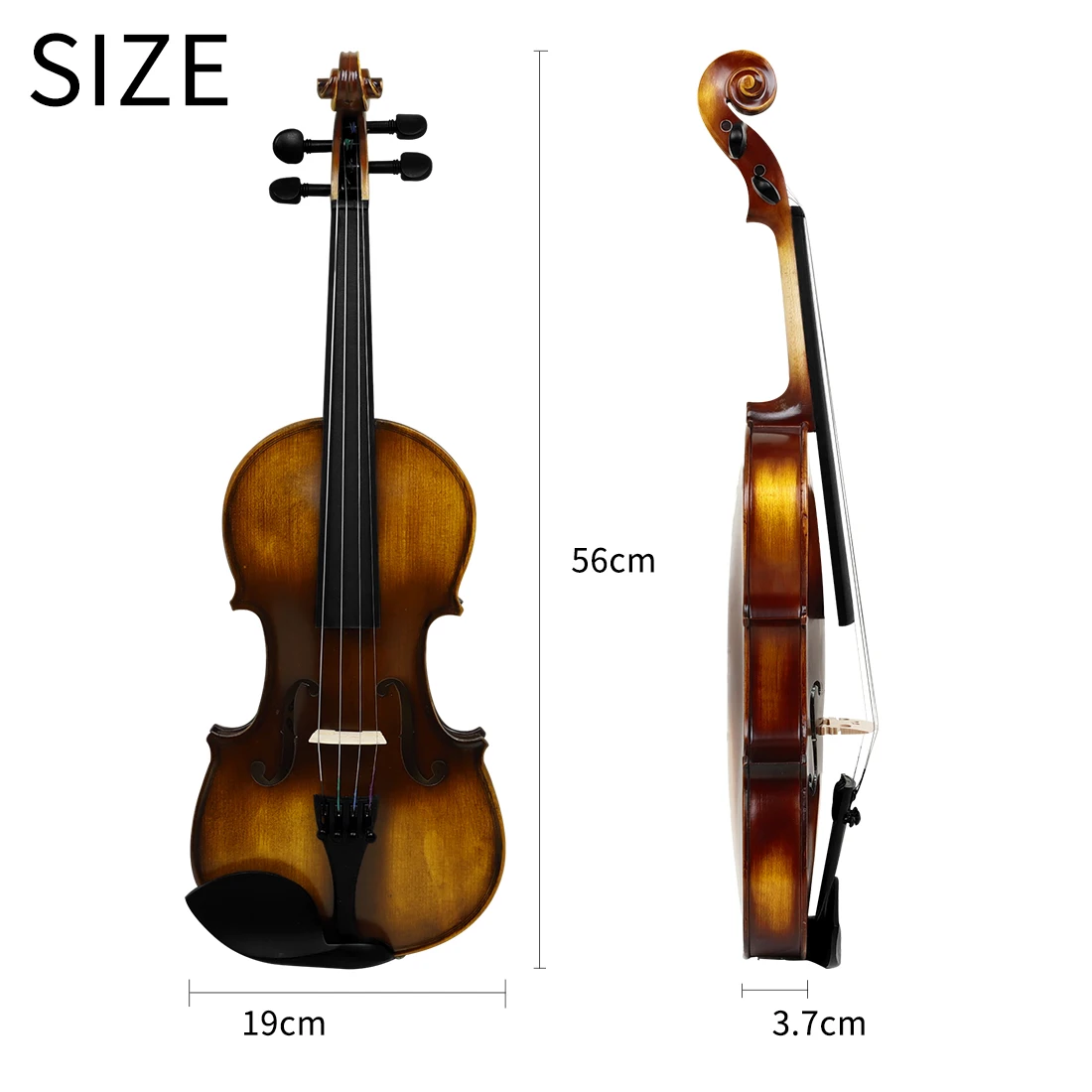 IRIN 4/4 Violin Spruce Top Acoustic Fiddle with Case Bow Strings Instrument Kit for Beginner Student Starter Violin