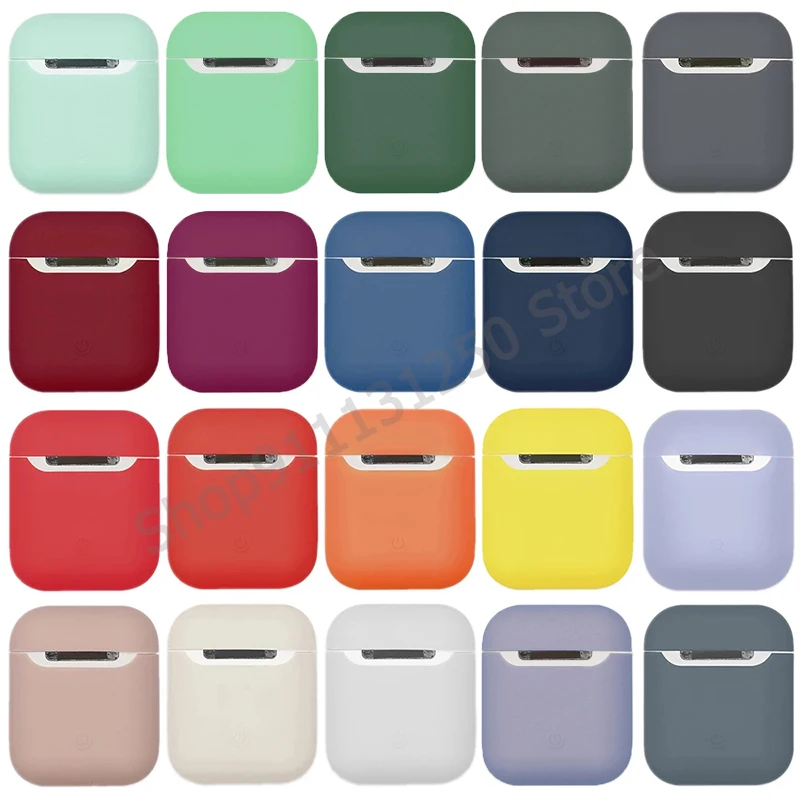 Silicone Earphone Case For Apple AirPods 1/2 Cover Protective Wireless Bluetooth Headphones Case For Airpods 2/1 Protective Case