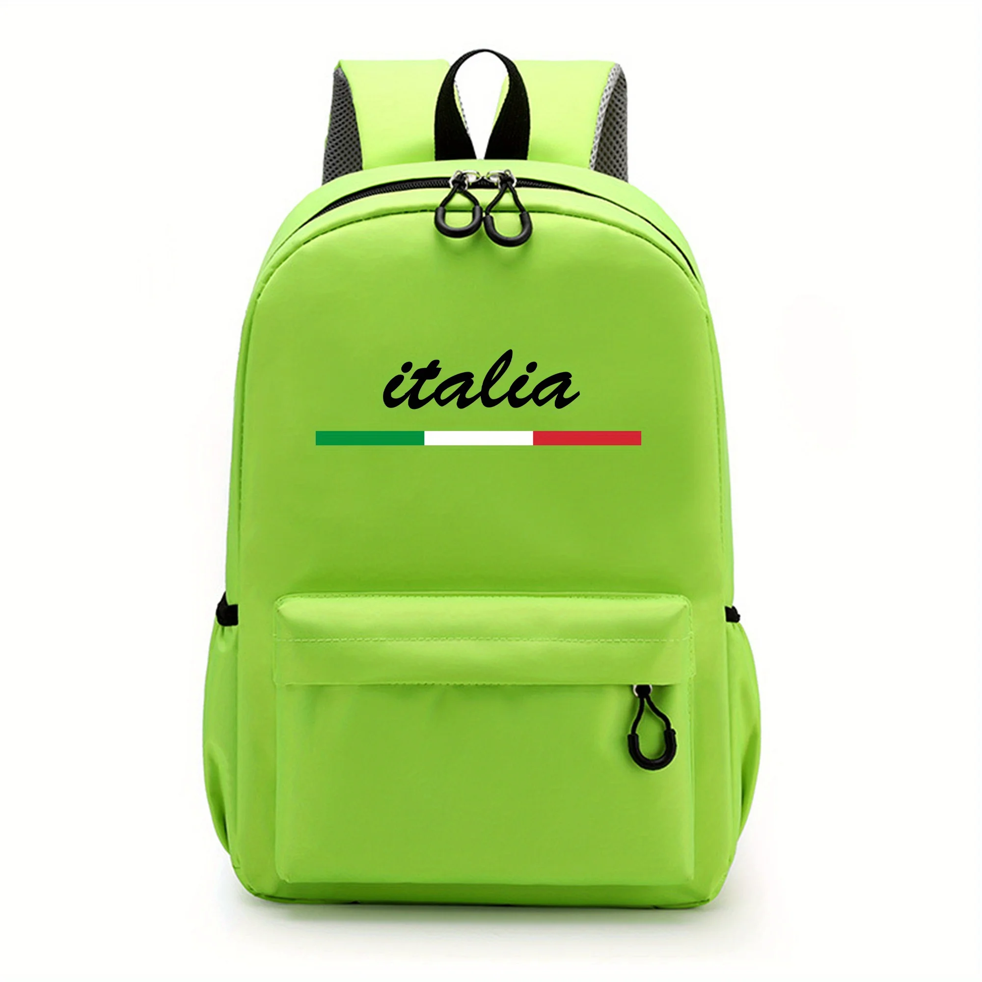 Italia Print Backpacks for Boys Girls Casual Zipper Lightweight Laptop Bag Large Capacity Travel Backpack Halloween Gift
